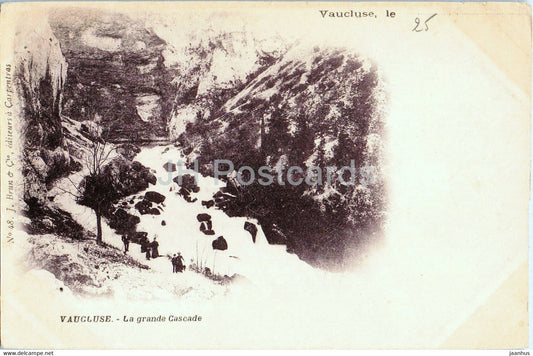 Vaucluse - La Grande Cascade - 48 - old postcard - France - unused - JH Postcards