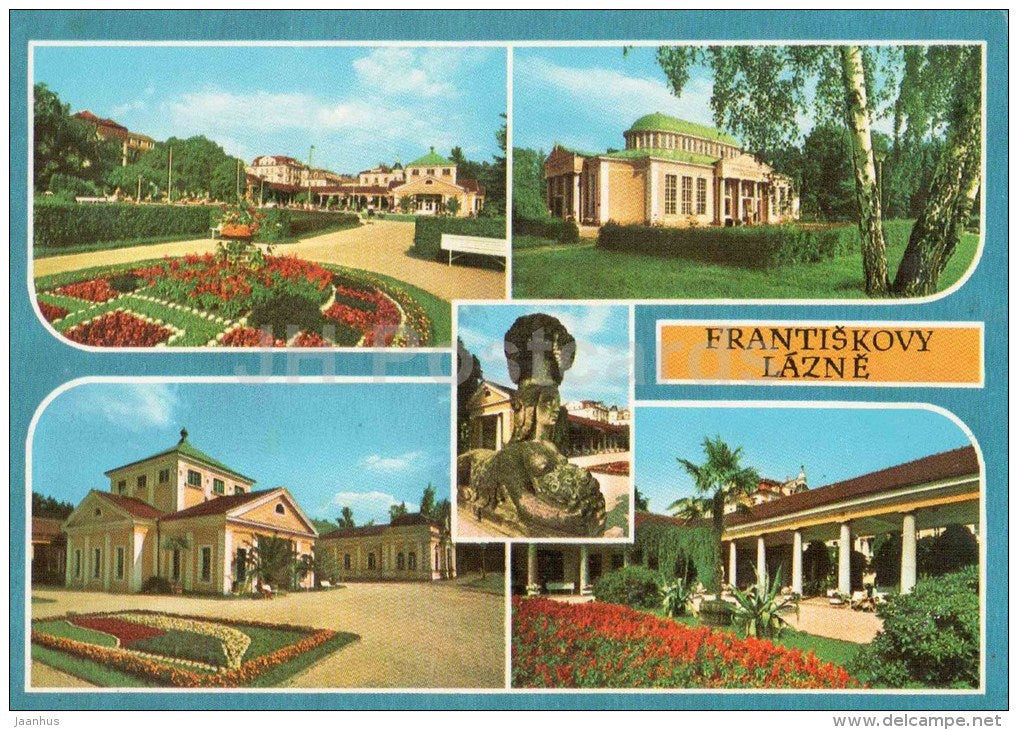 Frantiskovy Lazne - Cheb district - spa - architecture - Czechoslovakia - Czech - unused - JH Postcards
