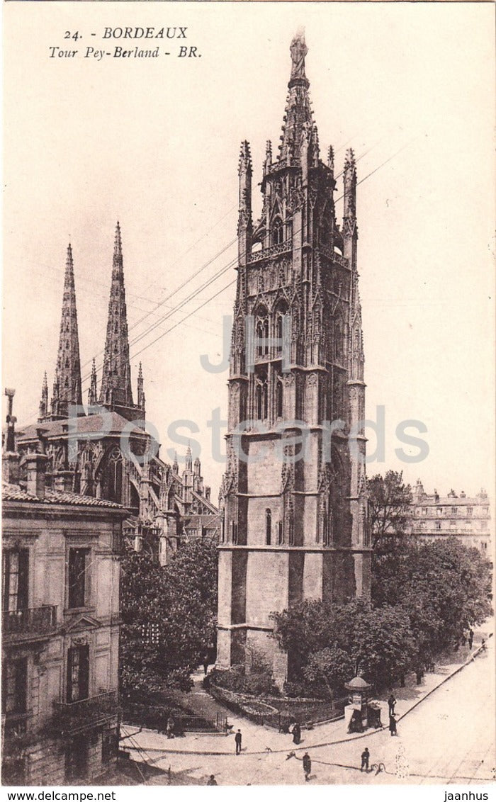 Bordeaux - Tour Pey Berland - 24 - old postcard - France - unused - JH Postcards