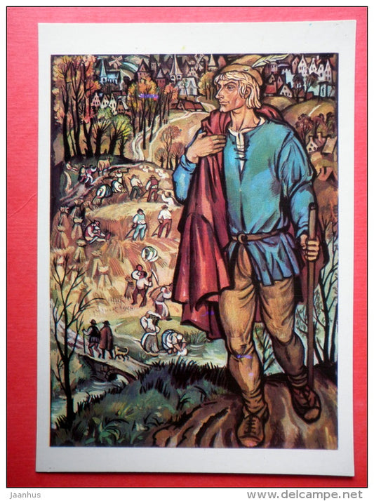 Ulenspiegel - fields - The Legend of Thyl Ulenspiegel and Lamme Goedzak by de Coster - 1975 - Russia USSR - unused - JH Postcards