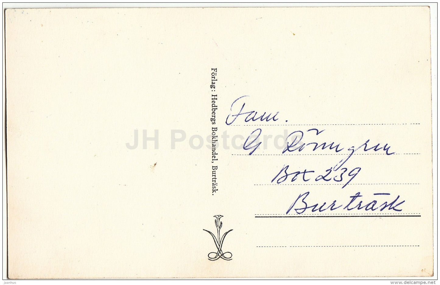 Flygfoto over Burträsk - aerial view - Sweden - used - JH Postcards