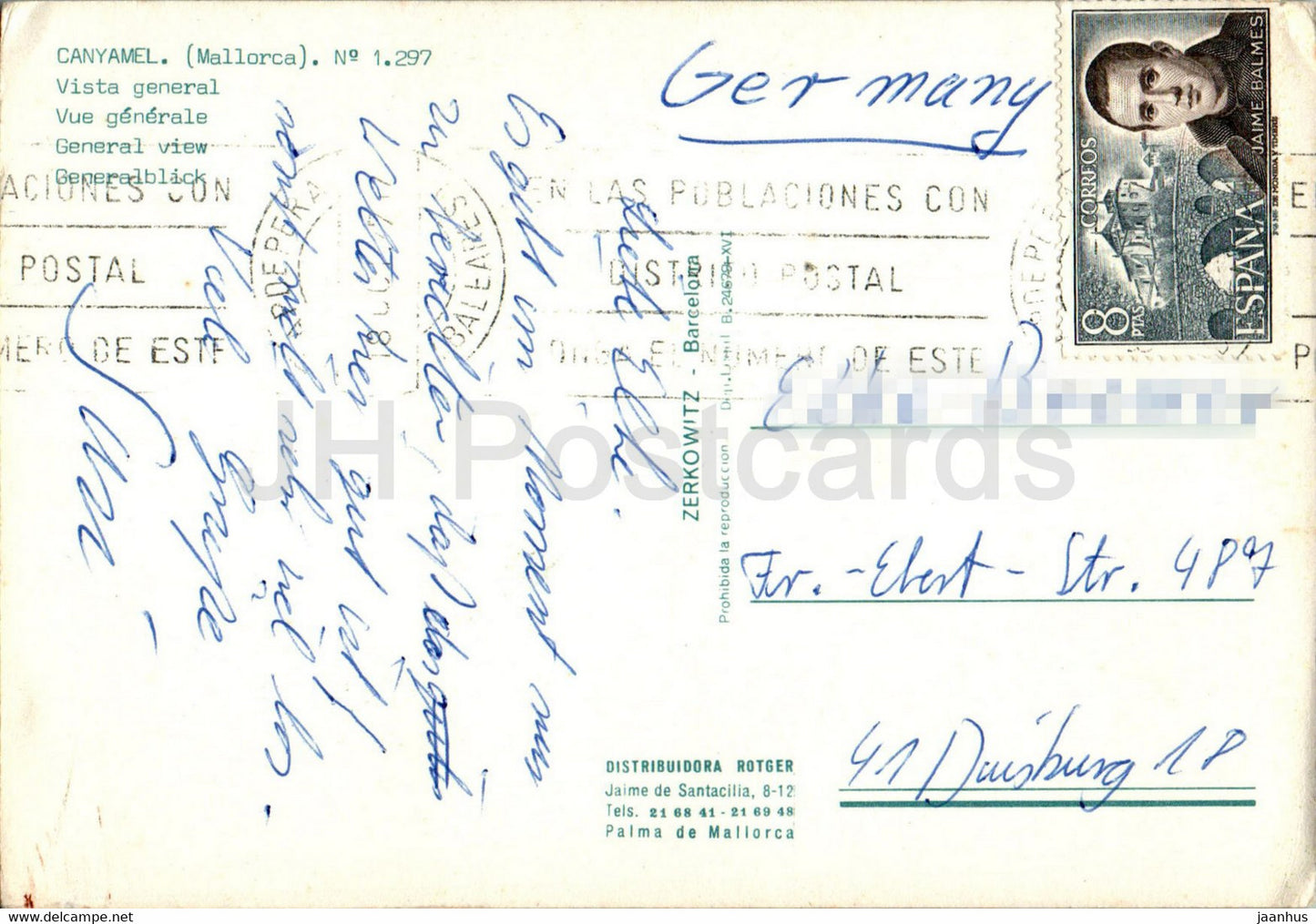 Canyamel - Vist General - Mallorca - 1297 - Spain - used