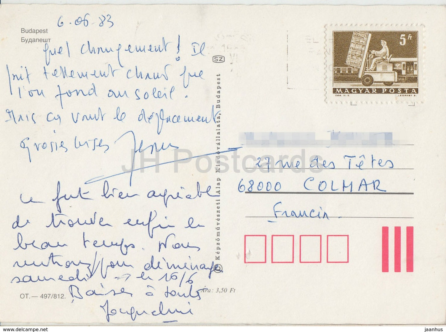 Budapest - colline du château - parlement - monument - architecture - multivue - 1983 - Hongrie - utilisé