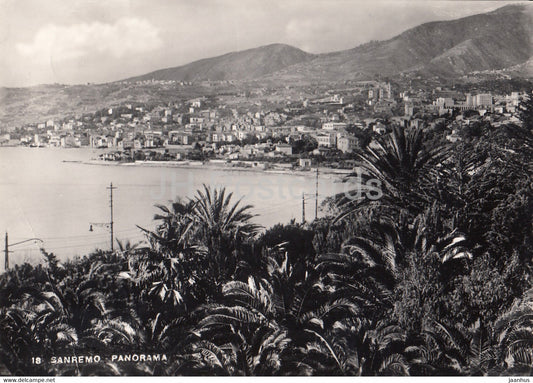 Sanremo - San Remo - panorama - 18 - 1949 - old postcard - Italy - used - JH Postcards