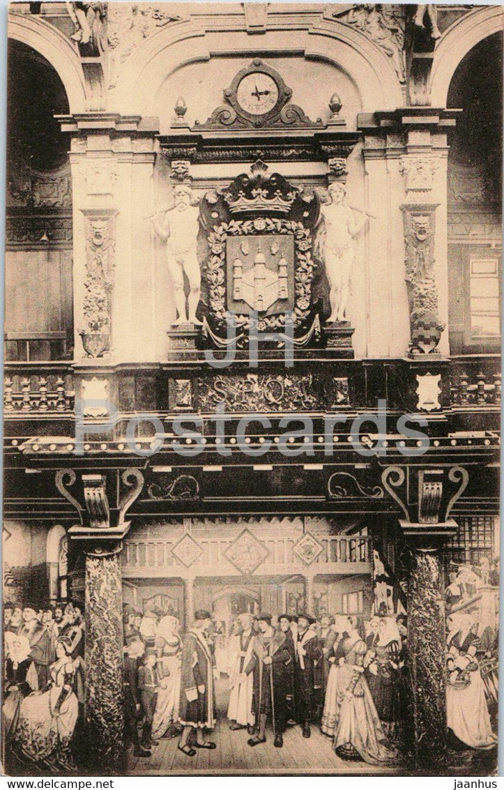 Anvers - Antwerpen - Hotel de Ville - Grand Vestibule - Armoiries d'Anvers - old postcard - Belgium - unused - JH Postcards