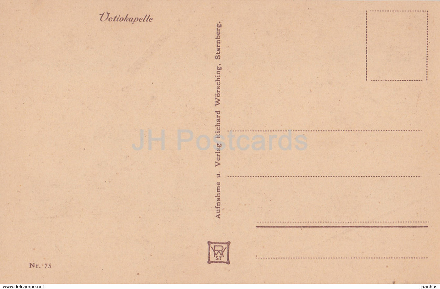 Votiv Kapelle - 75 - boat - old postcard - Germany - unused