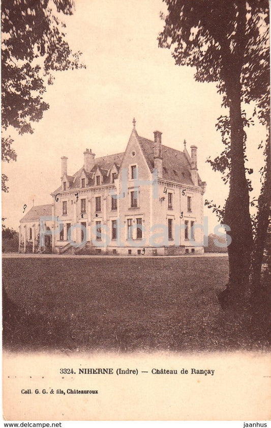 Niherne - Chateau de Rancay - castle - 3324 - old postcard - France - used