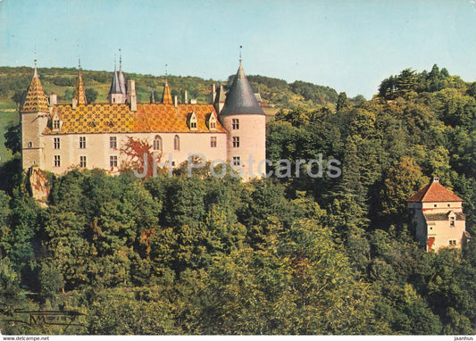 Chateau de Rochepot - Collection Bourguignonne - castle - 1970 - France - used - JH Postcards