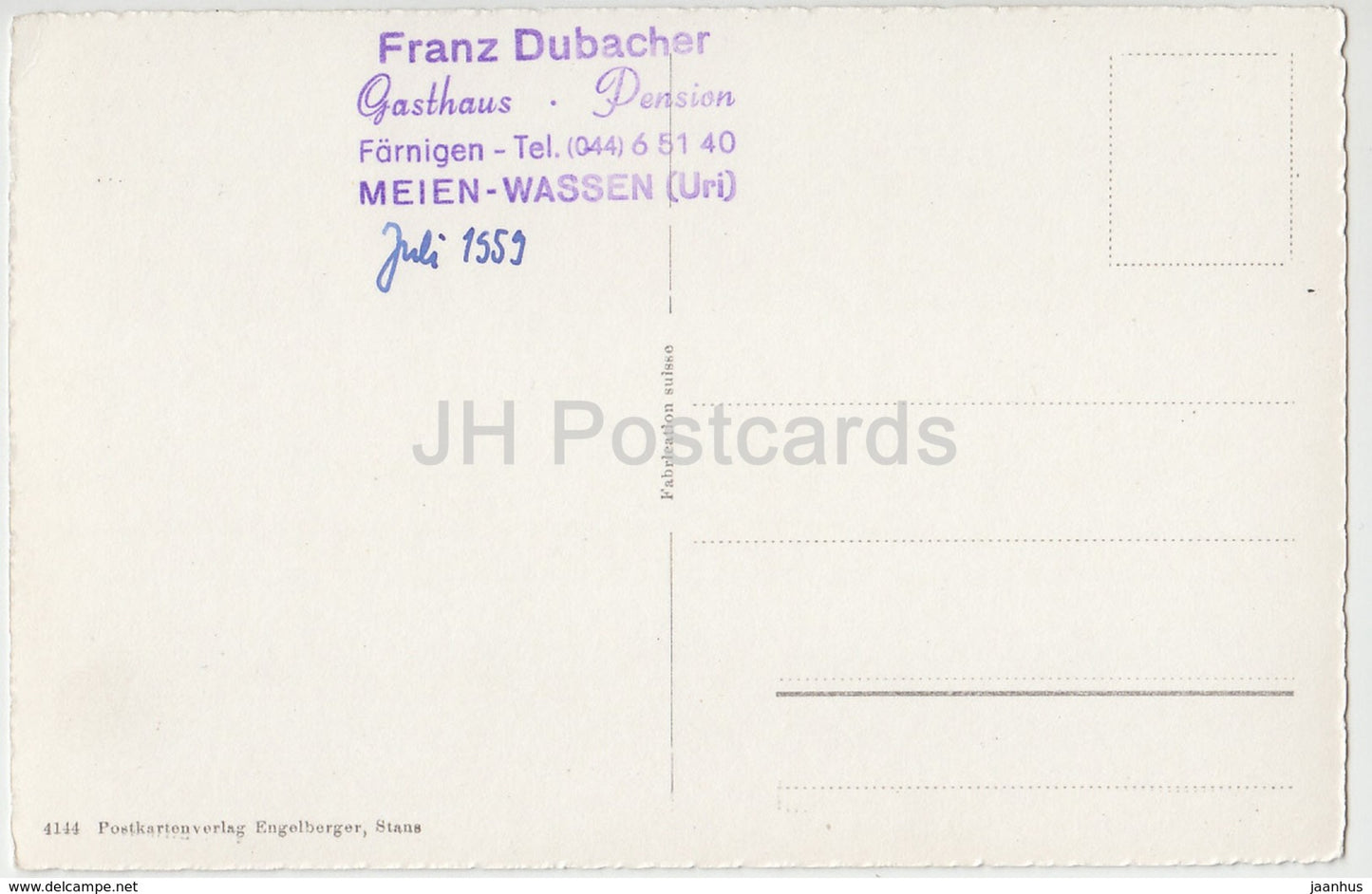 Sustenstrasse mit Funffingerstocke - 4144 - Switzerland - 1959 - used