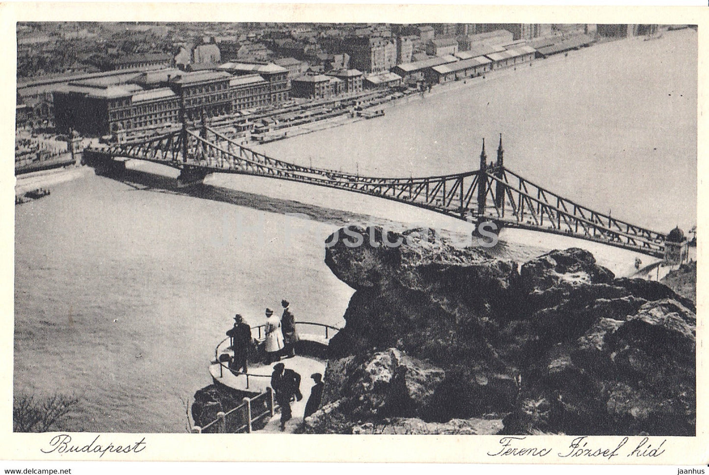 Budapest - Ferenc Jozsef hid - bridge - old postcard - 1933 - Hungary - unused - JH Postcards