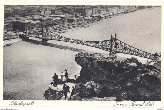 Budapest - Ferenc Jozsef hid - bridge - old postcard - 1933 - Hungary - unused - JH Postcards