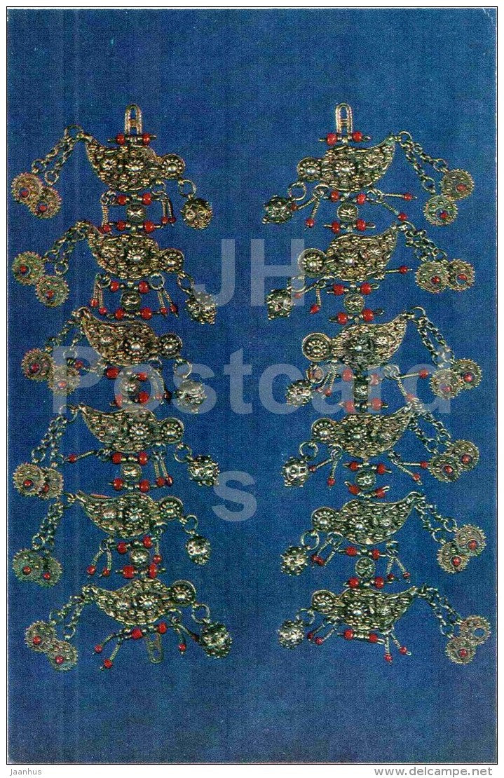 breast ornament - Jewellery - Armenian History Museum - 1978 - Russia USSR - unused - JH Postcards
