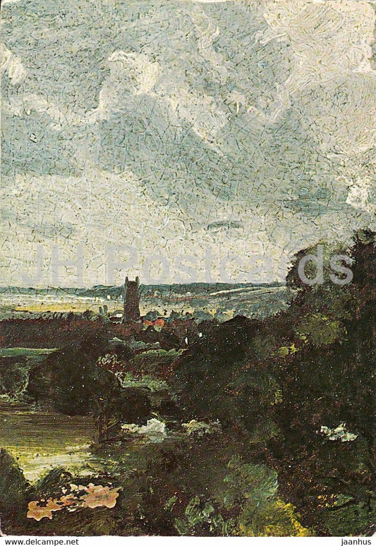 painting by John Constable - Dedham Vale - English art - unused - JH Postcards
