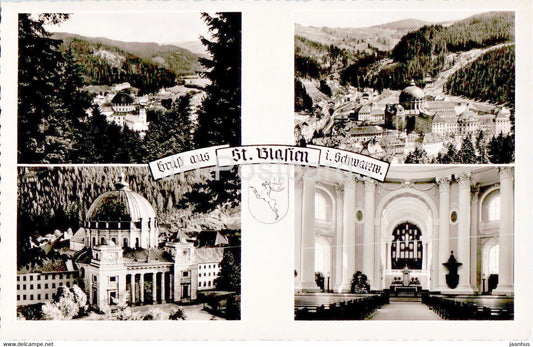 Gruss aus St Blasien i Schwarzw - old postcard - 1956 - Germany - used - JH Postcards