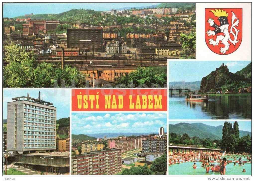 Usti nad Labem - Strekov castle - interhotel Bohemia - spa - Czechoslovakia - Czech - unused - JH Postcards