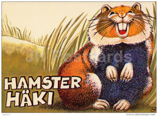 illustration by R. Jarvi - Hamster Haki - 1982 - Estonia USSR - unused - JH Postcards