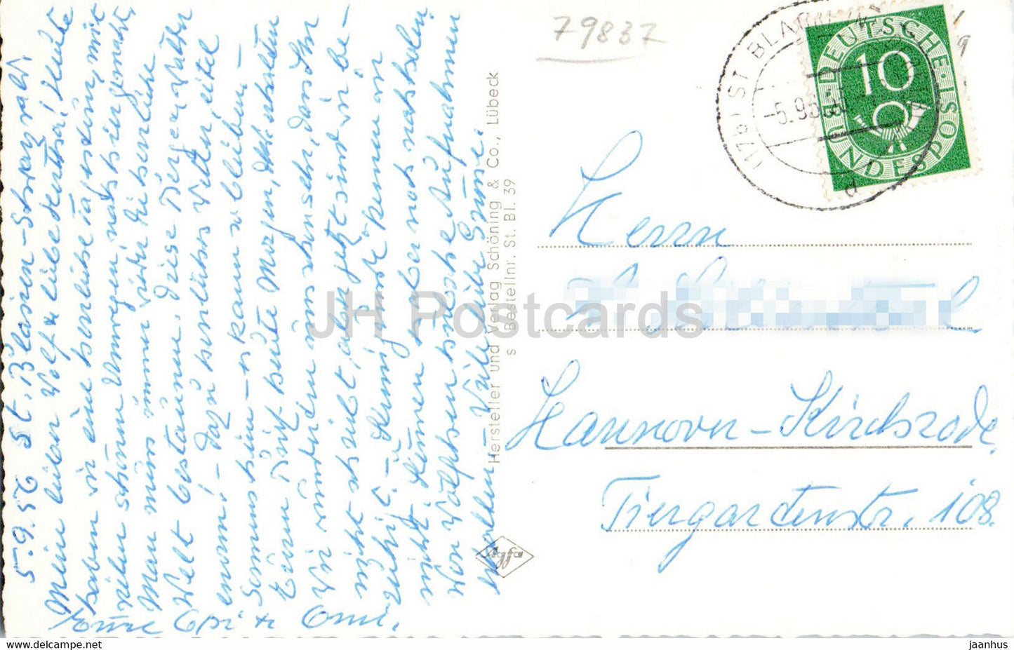 Gruss aus St Blasien i Schwarzw - old postcard - 1956 - Germany - used