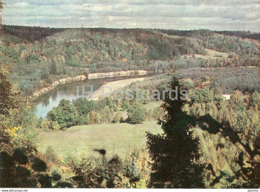 Sigulda - View from the Painter's Hill - Latvia USSR - unused - JH Postcards