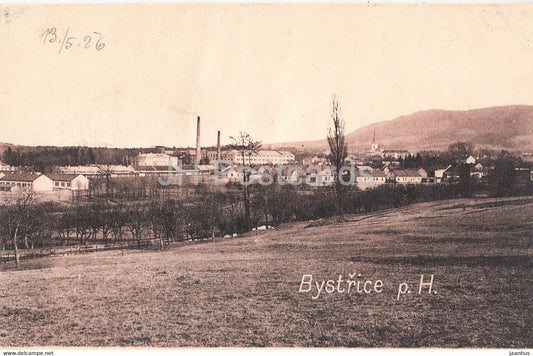 Bystrice p H - old postcard - 1926 - Czech Republic - unused - JH Postcards