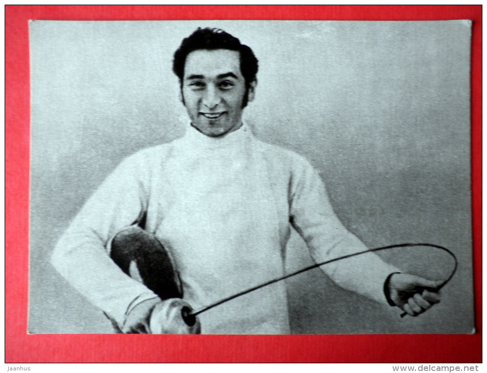 Georgi Zhazitsky - fencing - Munich 1972 - Estonian Olympic medal winners - 1979 - Estonia USSR - unused - JH Postcards