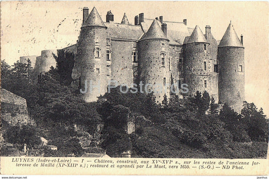 Luynes - Chateau - construit - church - castle - old postcard - 1913 - France - used - JH Postcards