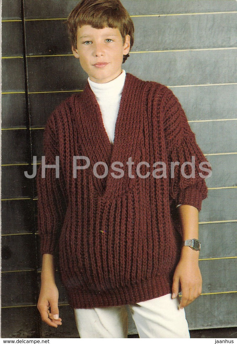 Boy Pullover - Children Fashion - Czech Republic - unused - JH Postcards