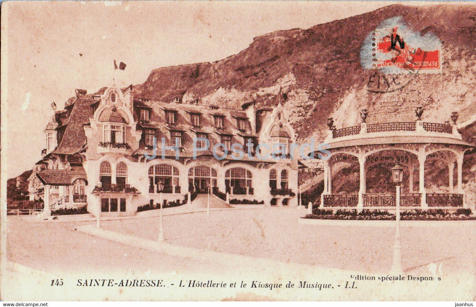 Sainte Adresse - L'Hotellerie et le Kiosque de Musique - 145 - old postcard - 1925 - France - used - JH Postcards