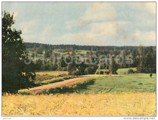 scene of Liezere - old postcard - Latvia USSR - unused - JH Postcards