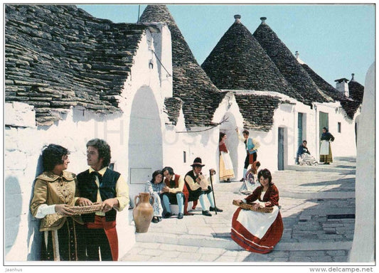 Via Montenero , Trulli e folklore - street , folklore - Alberobello - Bari - Puglia - Italia - Italy - unused - JH Postcards