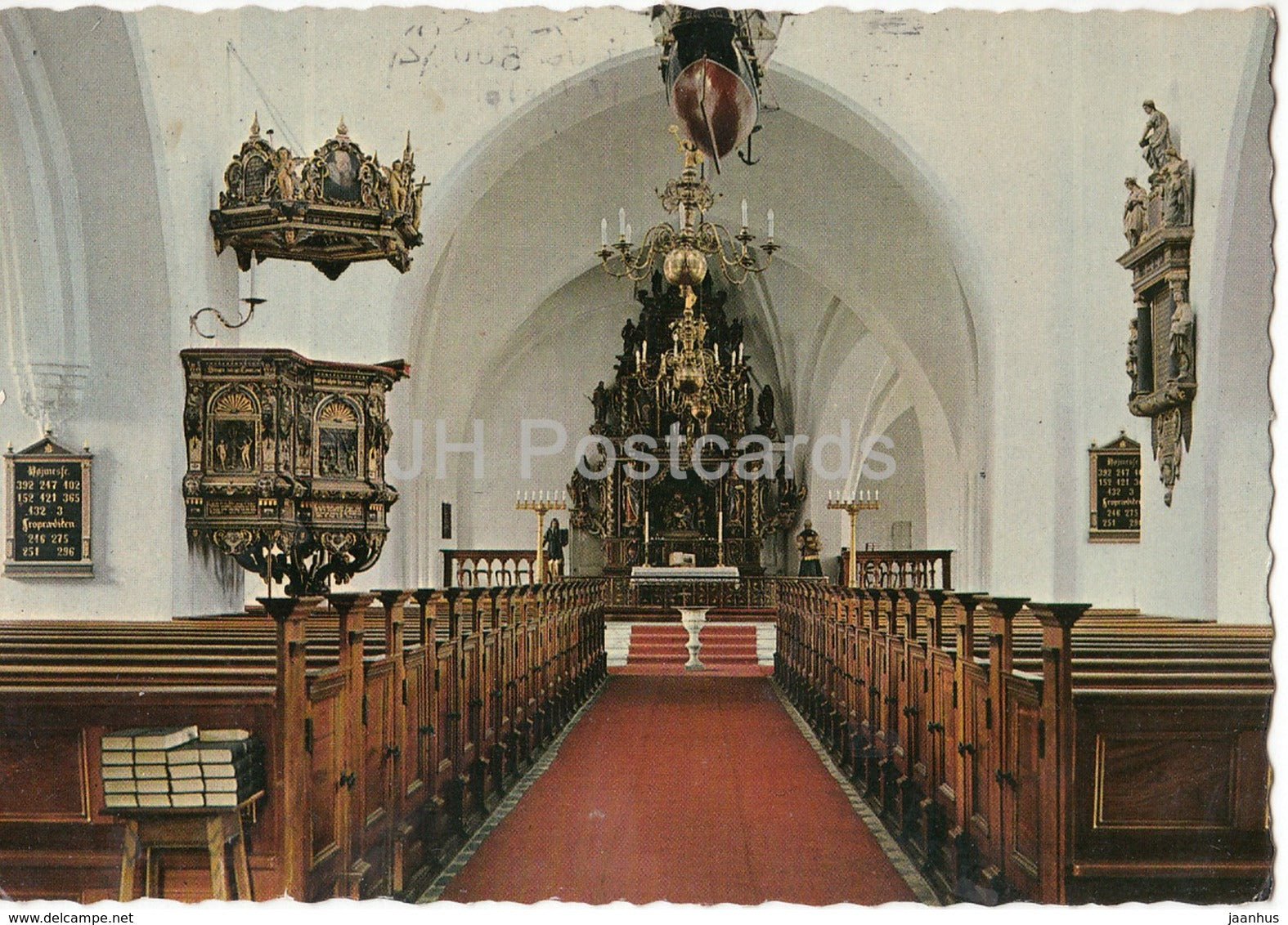 Nakskov - Interior of the Church - 40 - Denmark - used - JH Postcards