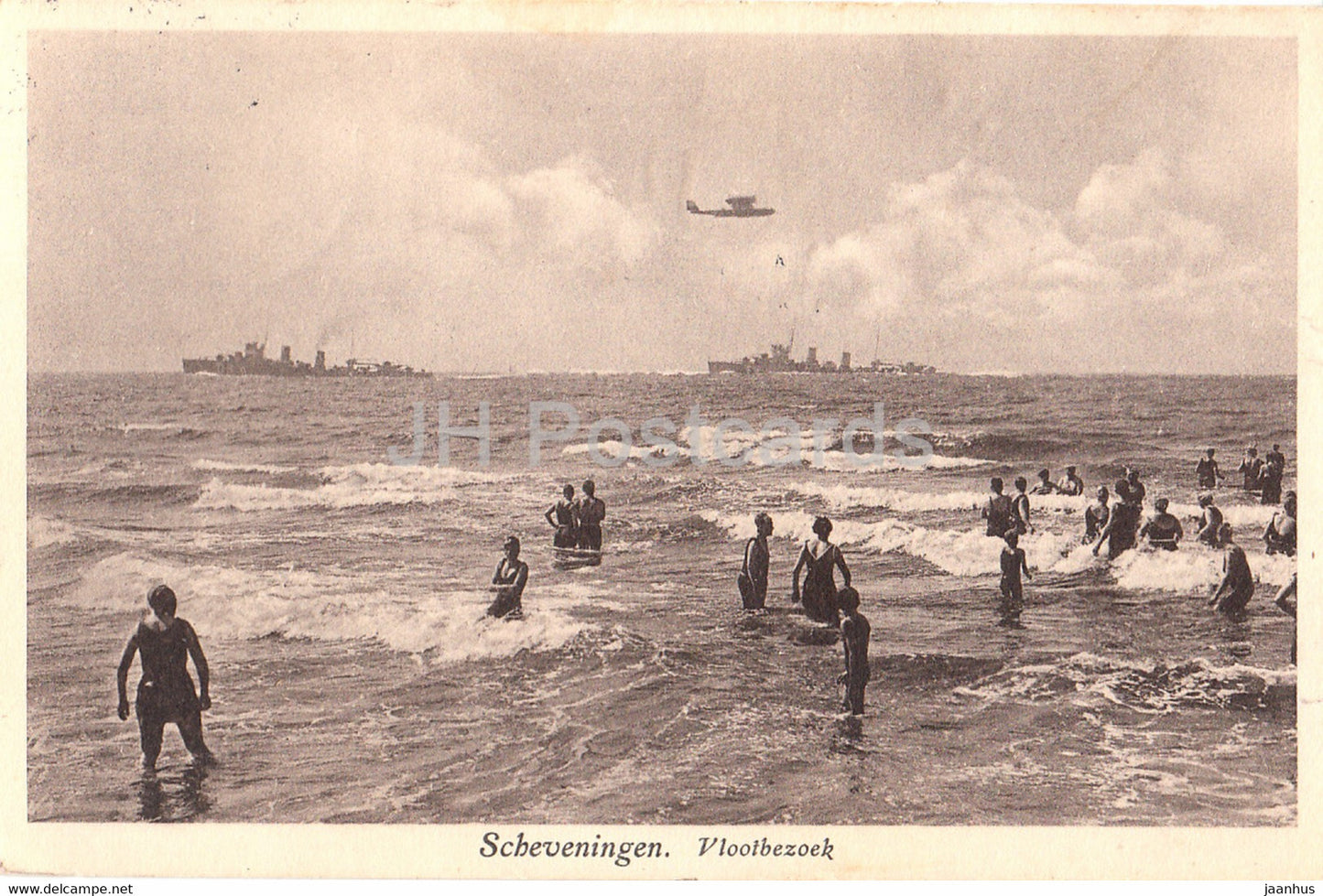 Scheveningen - Vlootbezoek - 1134 - old postcard - 1929 - Belgium - used - JH Postcards
