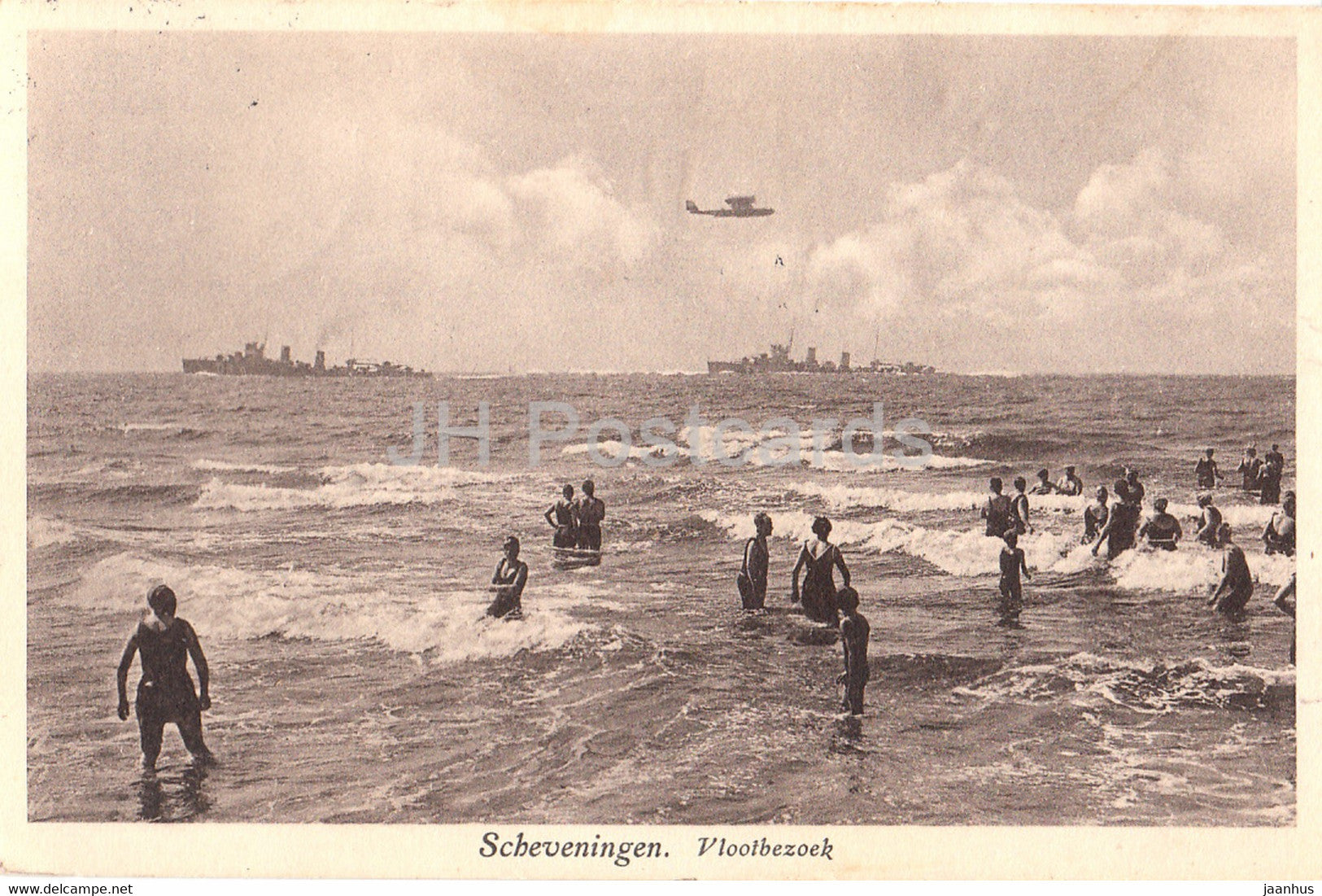 Scheveningen - Vlootbezoek - 1134 - old postcard - 1929 - Belgium - used - JH Postcards