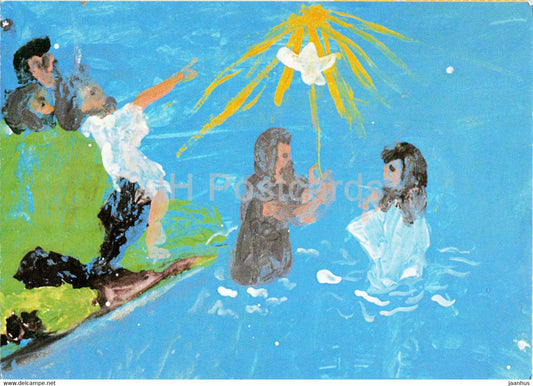 painting by Ekoko - Di Taufe Jesu - Germany - unused - JH Postcards