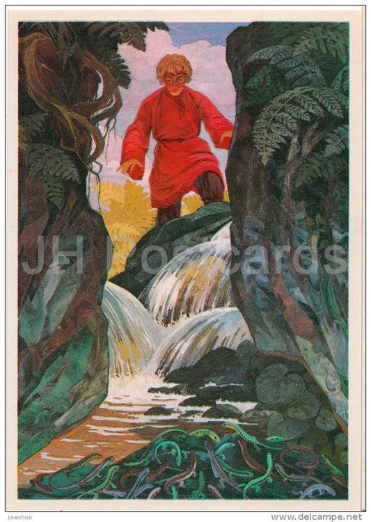 illustration by V. Nazaruk - Stepan - 2 - Russian Fairy Tale by P. Bazhov - 1983 - Russia USSR - unused - JH Postcards