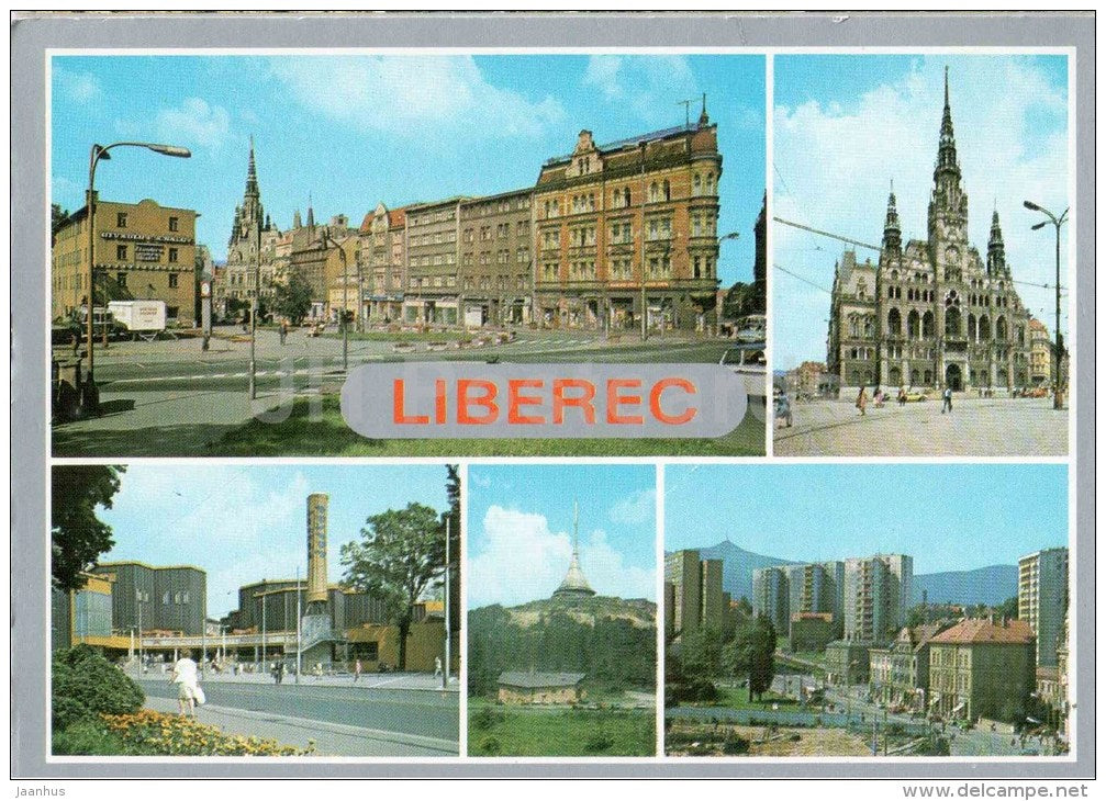 Liberec - city views - architecture - Jested - Czechoslovakia - Czech - unused - JH Postcards