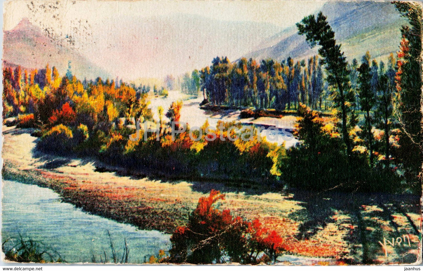 Gorges du Tarn - Entree des Gorges au Rozier - La Douce France - 3 - old postcard - France - used - JH Postcards