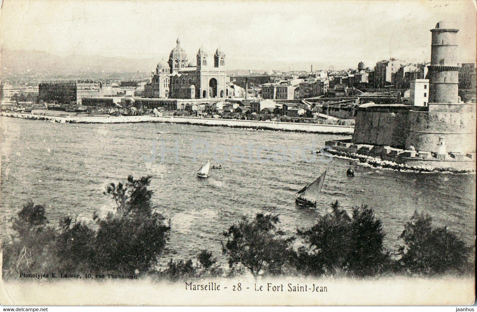 Marseille - Le Fort Saint Jean - 28 - old postcard - 1904 - France - used - JH Postcards