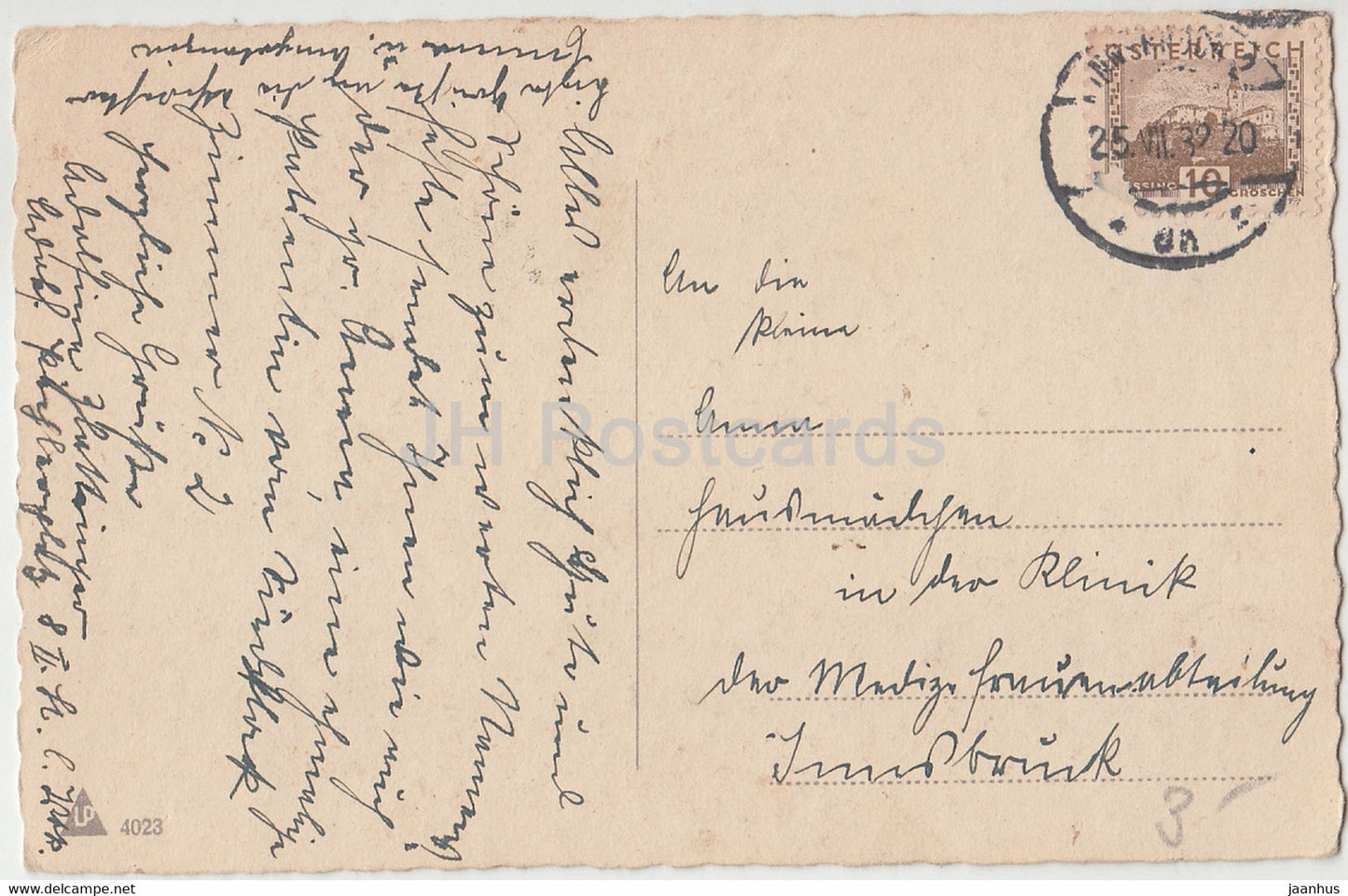 Carte de vœux - Herzlichen Gluckwunsch zum Namenstage - fille - LP 4023 - carte postale ancienne - Allemagne - utilisé