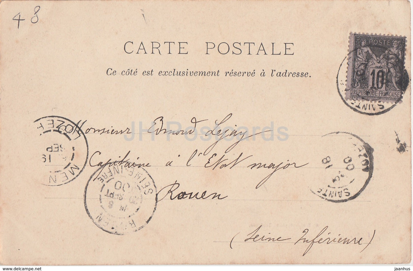 Gorges du Tarn - Chateau de la Case - Schloss - alte Postkarte - 1900 - Frankreich - gebraucht