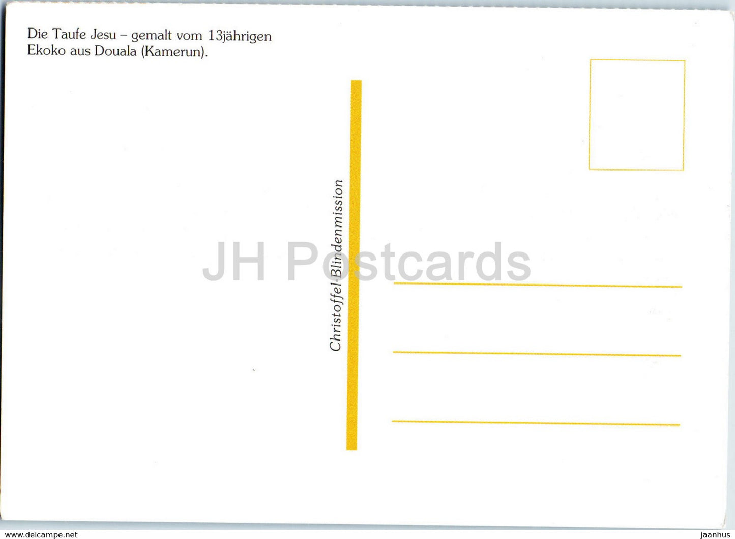 painting by Ekoko - Di Taufe Jesu - Germany - unused