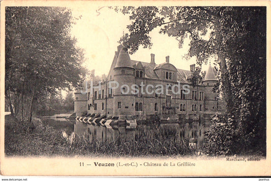 Vouzon - Chateau de la Grilliere - castle - 11 - old postcard - France - used - JH Postcards