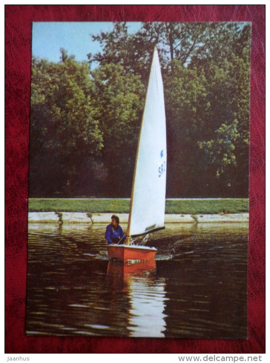 International OK Dinghy class  - sailing boat - 1980 - Estonia USSR - unused - JH Postcards