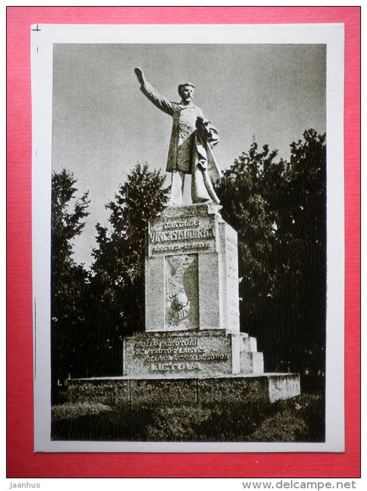 burial monument of V. Kudirkos - Monuments of Lithuanian Writers - 1966 - Lithuania USSR - unused - JH Postcards