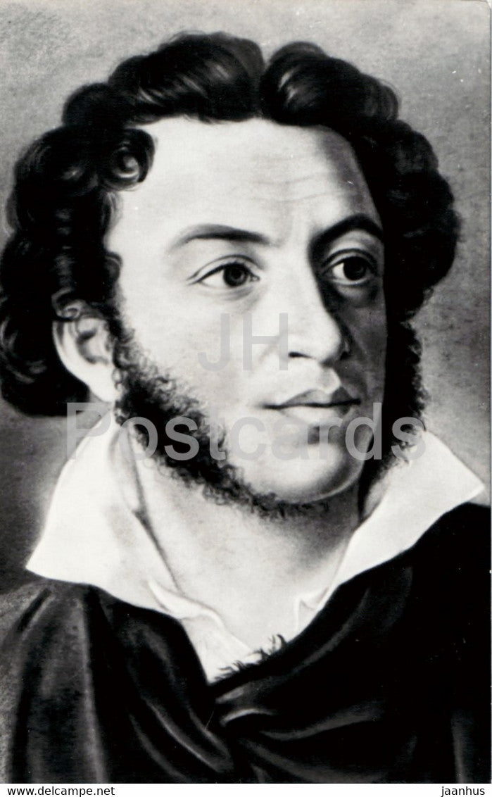 Russian writer Alexander Pushkin - famous people - 1976 - Russia USSR - unused - JH Postcards