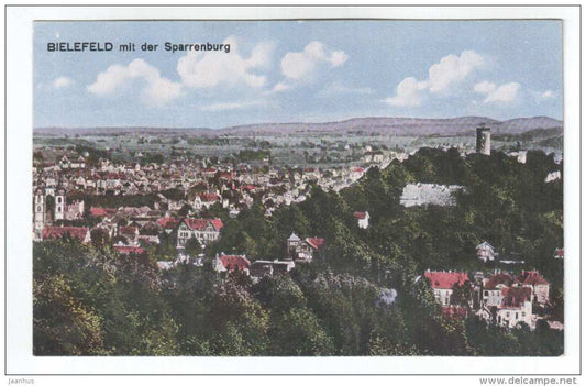 Bielefeld mit der Sparrenburg - Germany - Hermann Lorch 1975 - old postcard - unused - JH Postcards
