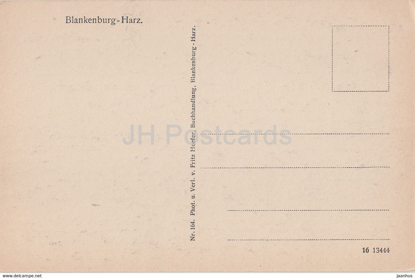 Blankenburg Harz - Schloss und Teufelsmauer - castle - 164 - old postcard - Germany - unused