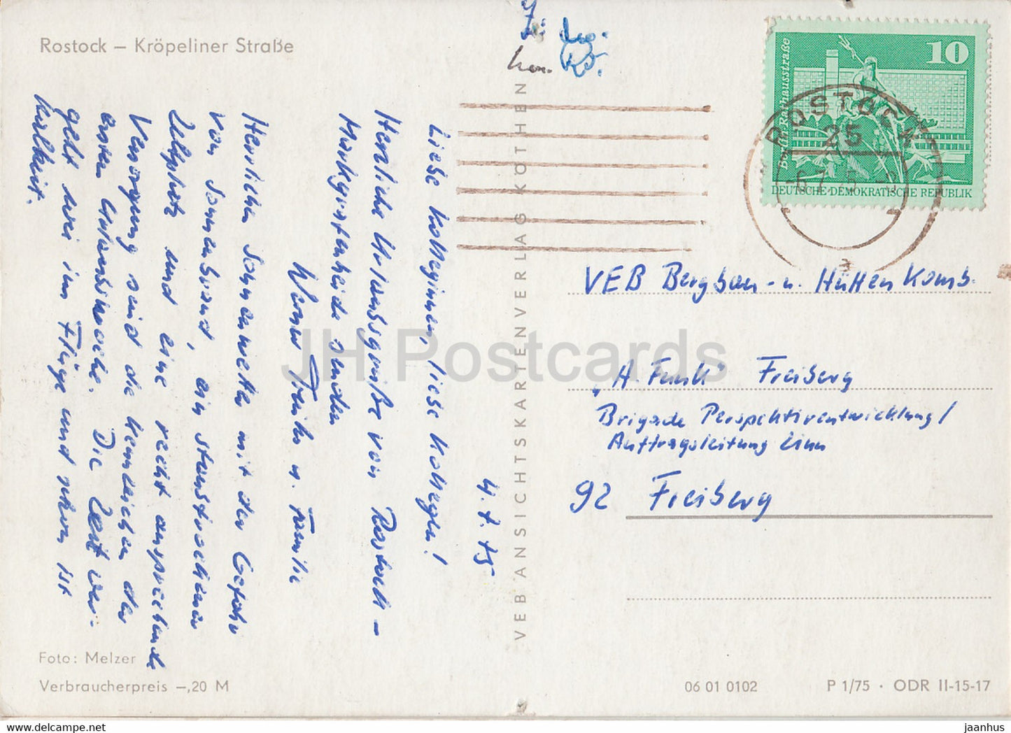 Rostock - Kropeliner Strasse - 1975 - Allemagne DDR - occasion