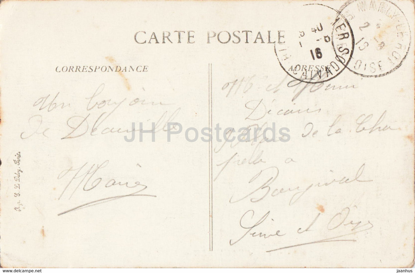 Deauville - Les Jetees - 11 - sailing boat - bicycle - old postcard - 1916 - France - used