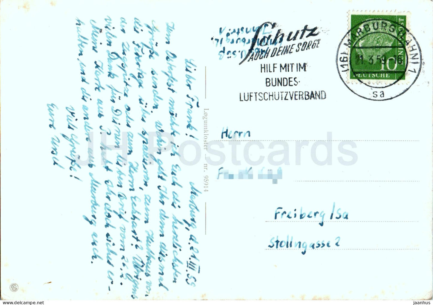 Logumkloster Kirke - church - 95914 - old postcard - 1959 - Denmark - used