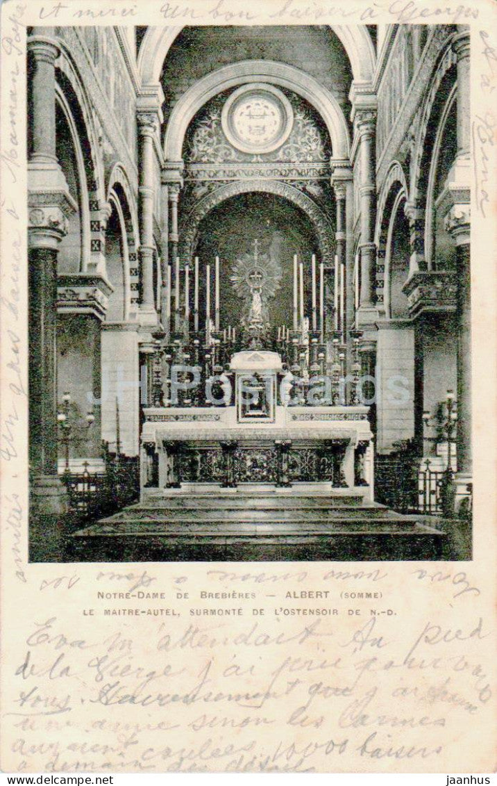 Notre Dame de Brebieres - Albert - Somme - Le Maitre Autel - cathedral - old postcard - 1904 - France - used - JH Postcards
